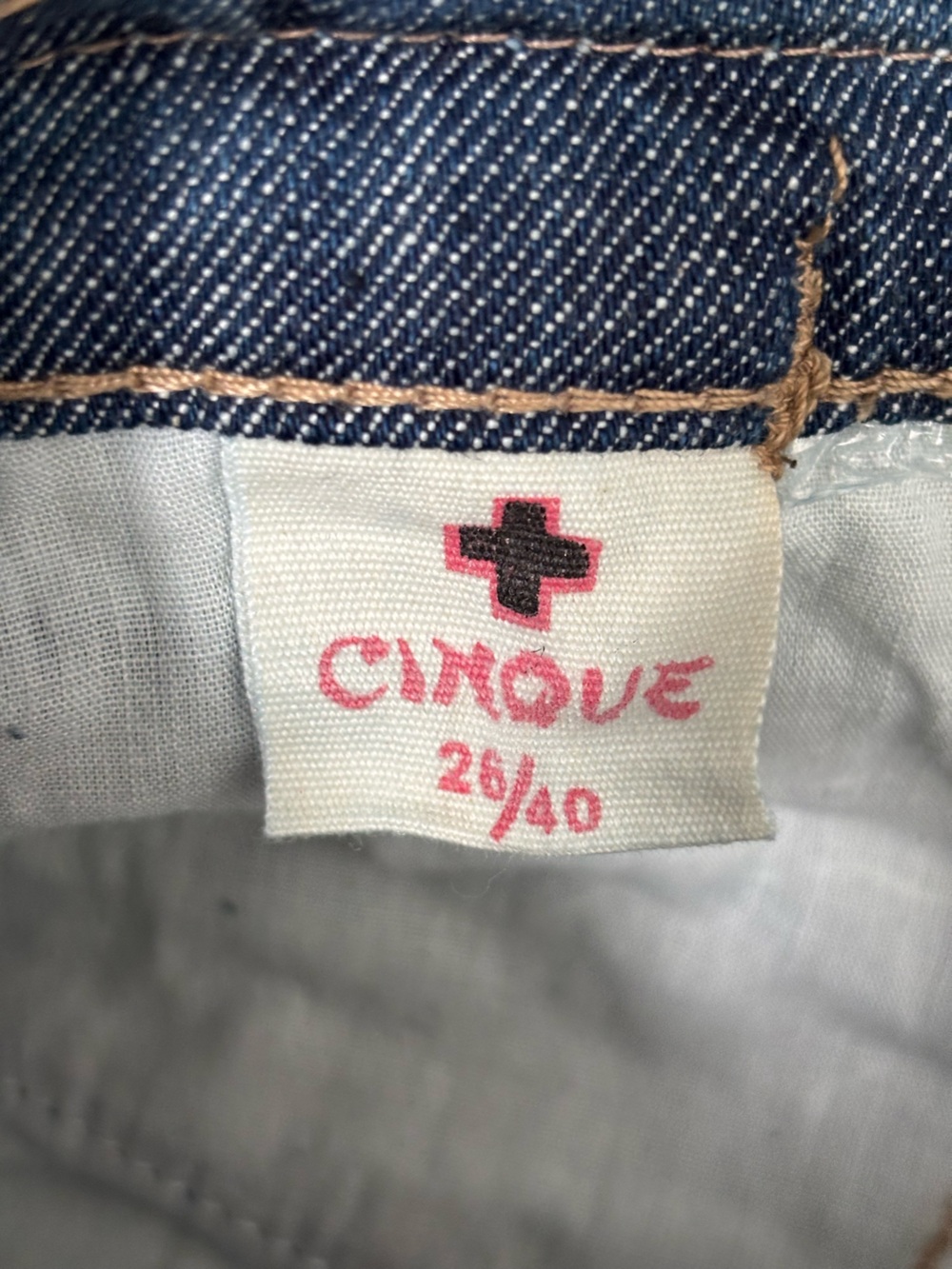 Vintage Y2K Cinque Pleated Denim Micro Mini Skirt Sz 26/40 - Picture 9 of 14
